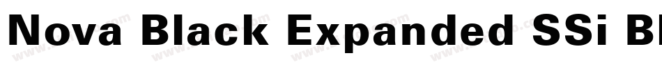 Nova Black Expanded SSi Black Expanded字体转换